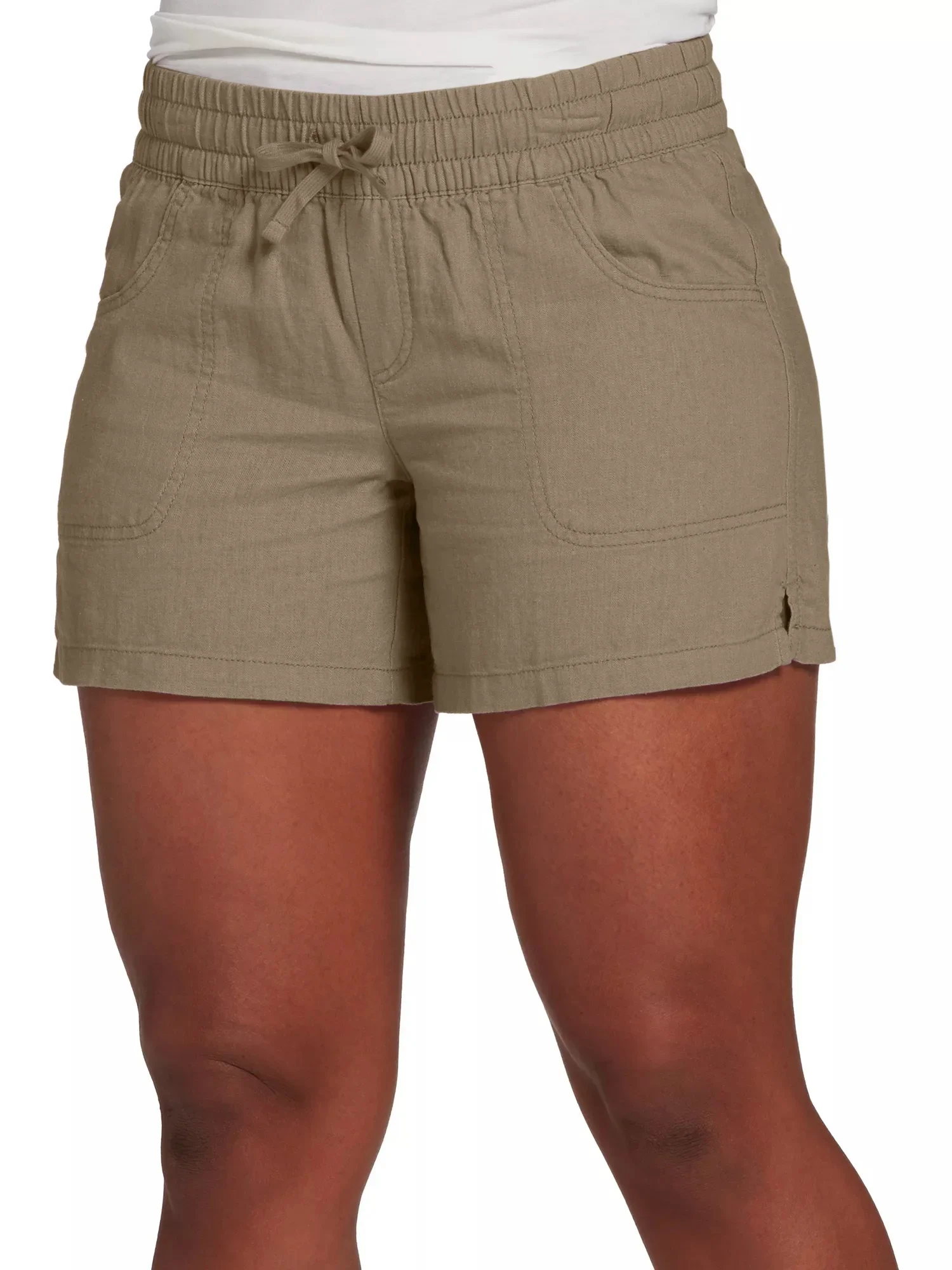2023 S-5XL Fashion Women Summer Casual Solid Color Elastic Waist Lace Up Split Shorts Casual Short Pants - Image 4