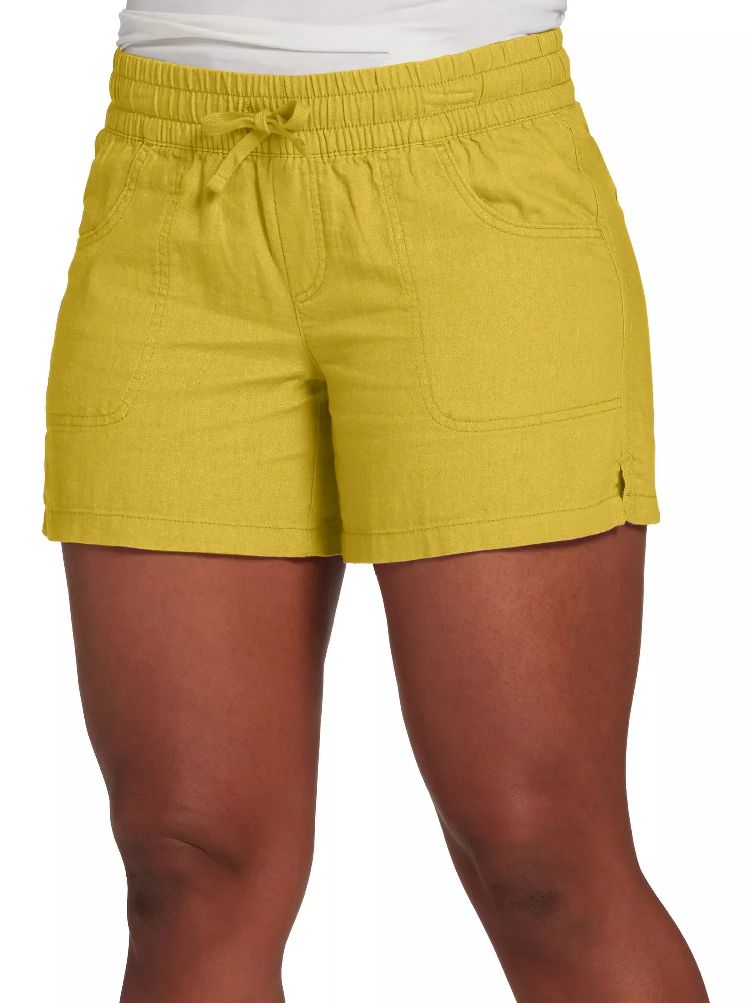 2023 S-5XL Fashion Women Summer Casual Solid Color Elastic Waist Lace Up Split Shorts Casual Short Pants - Image 2